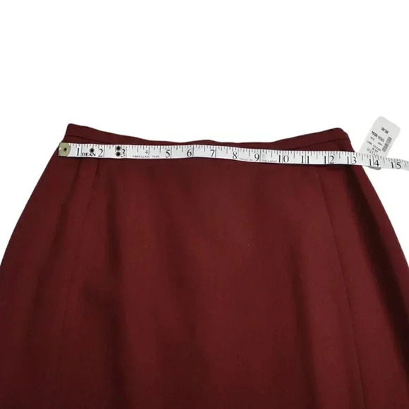 NWT Vintage Braemar Wool Pencil Shirt  Burgundy Size 4 Petite - Picture 9 of 10